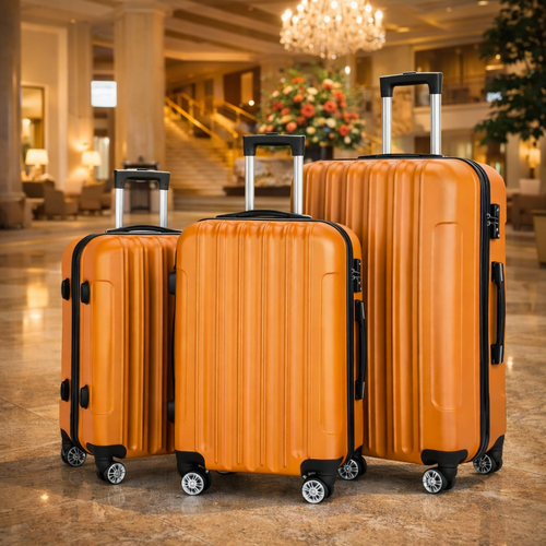 3-Piece Hardside Lightweight Luggage Set – Spinner Wheels, TSA Lock Suitcases 20″/24″/28″ for Travel