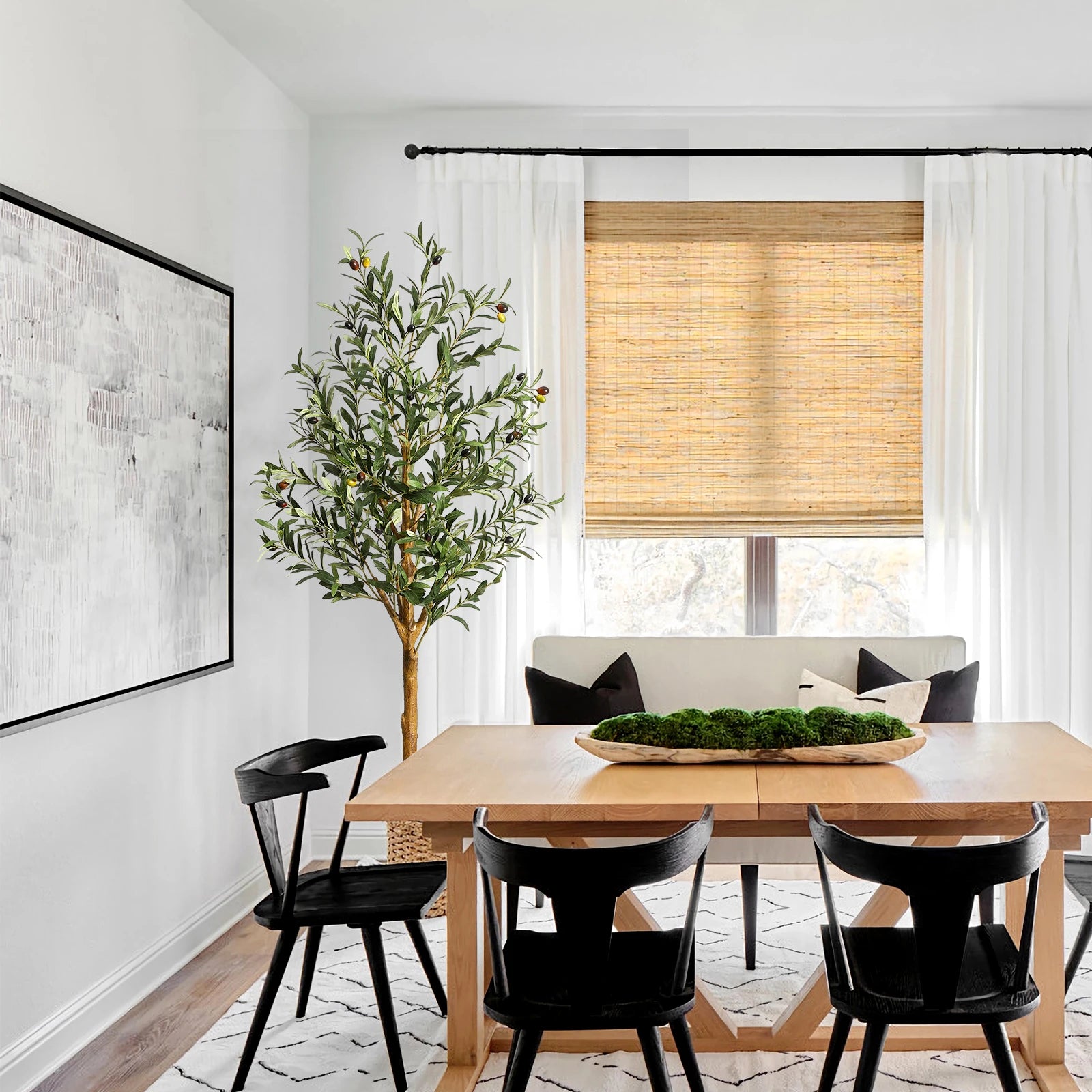 Artificial Olive Tree (4 ft/5 ft/6 ft) – Lifelike Faux Potted Plant for Home, Bedroom & Office Decor