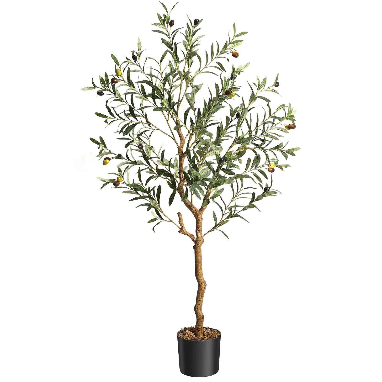 Artificial Olive Tree (4 ft/5 ft/6 ft) – Lifelike Faux Potted Plant for Home, Bedroom & Office Decor