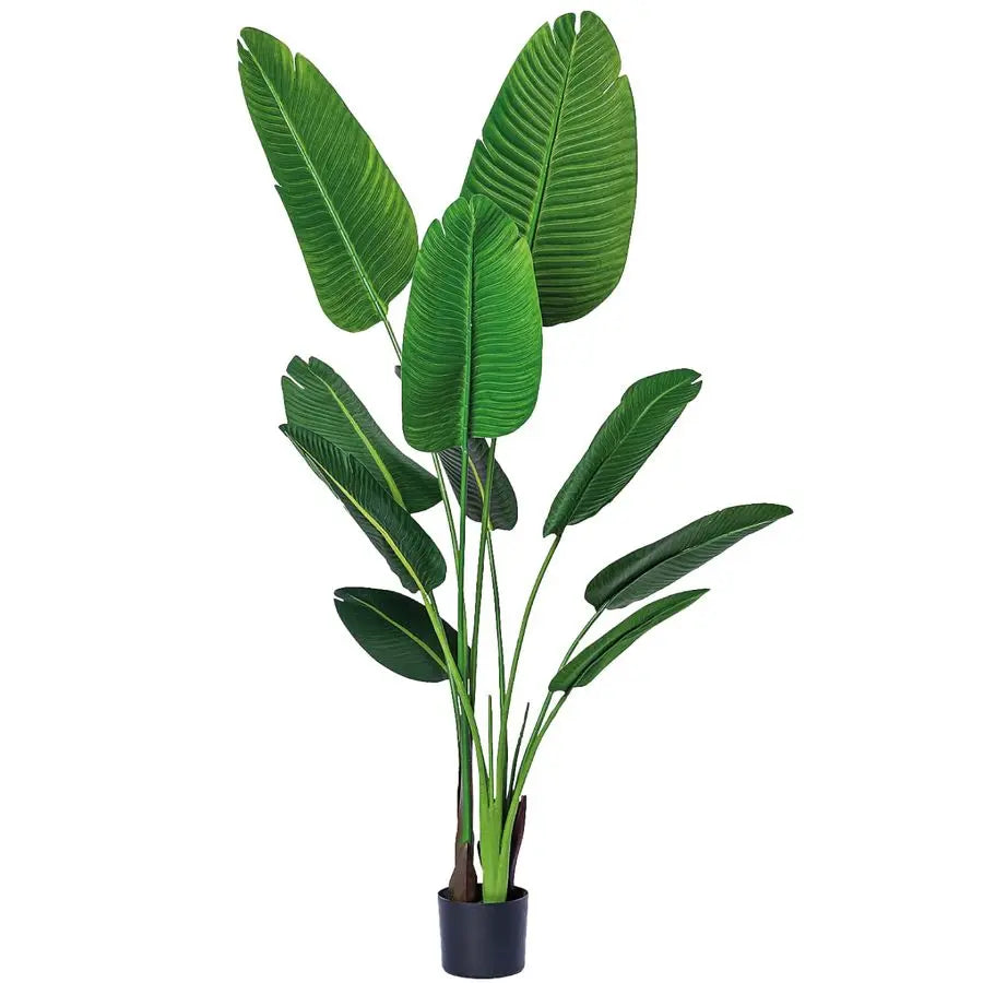 5 Foot Artificial Bird of Paradise Premium UV‑Resistant Faux Plant in Pot for Indoor & Outdoor Décor