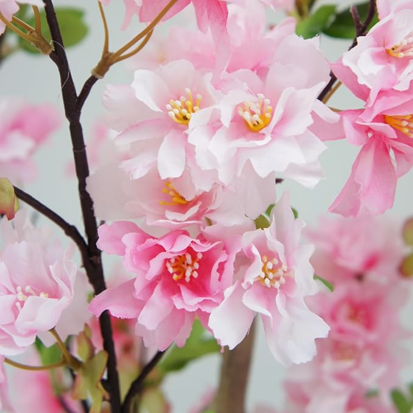 5 Foot Artificial Pink Cherry Blossom Tree Lifelike Faux Flower Plant with Pot for Home & Office Decor