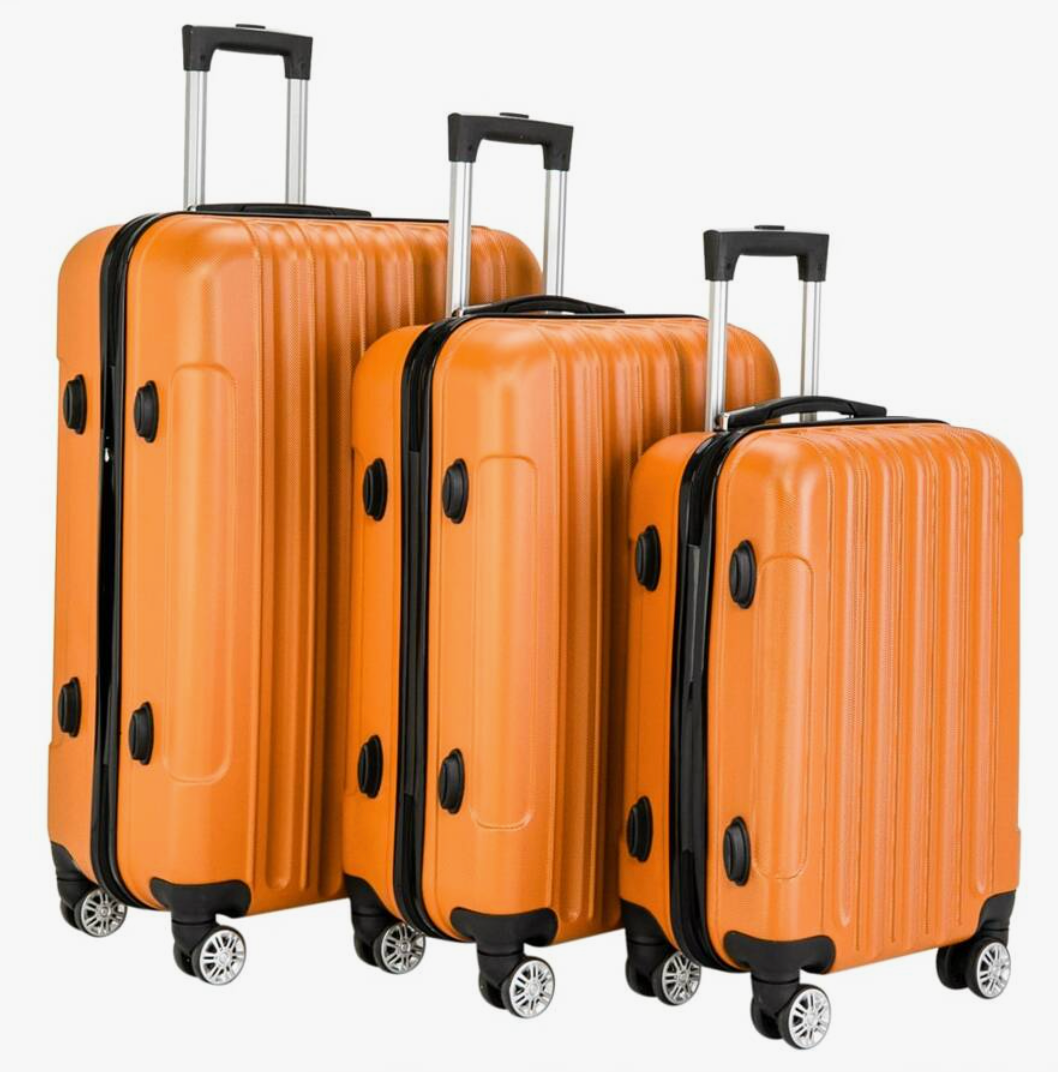 3-Piece Hardside Lightweight Luggage Set – Spinner Wheels, TSA Lock Suitcases 20″/24″/28″ for Travel
