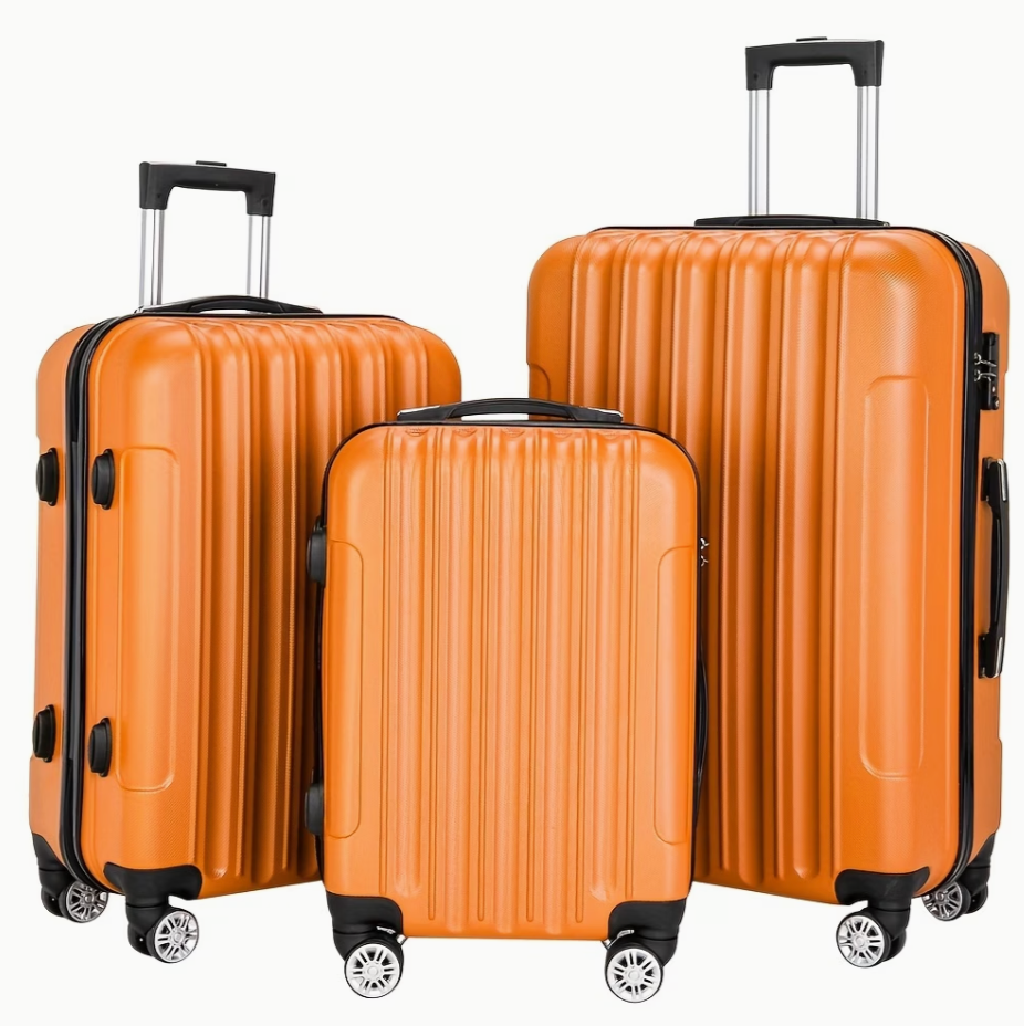 3-Piece Hardside Lightweight Luggage Set – Spinner Wheels, TSA Lock Suitcases 20″/24″/28″ for Travel