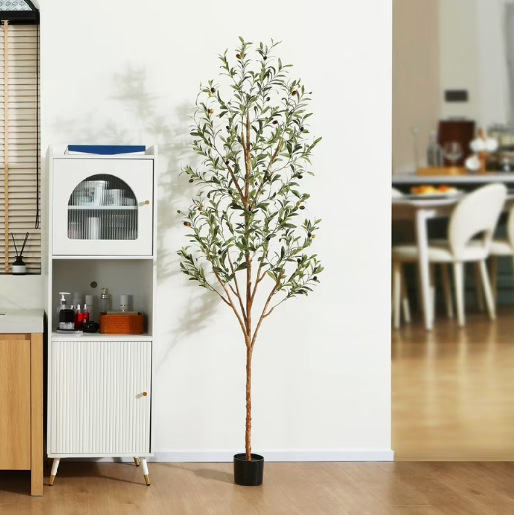 Artificial Olive Tree Lifelike Faux Potted Plant for Home, Bedroom & Office Decor