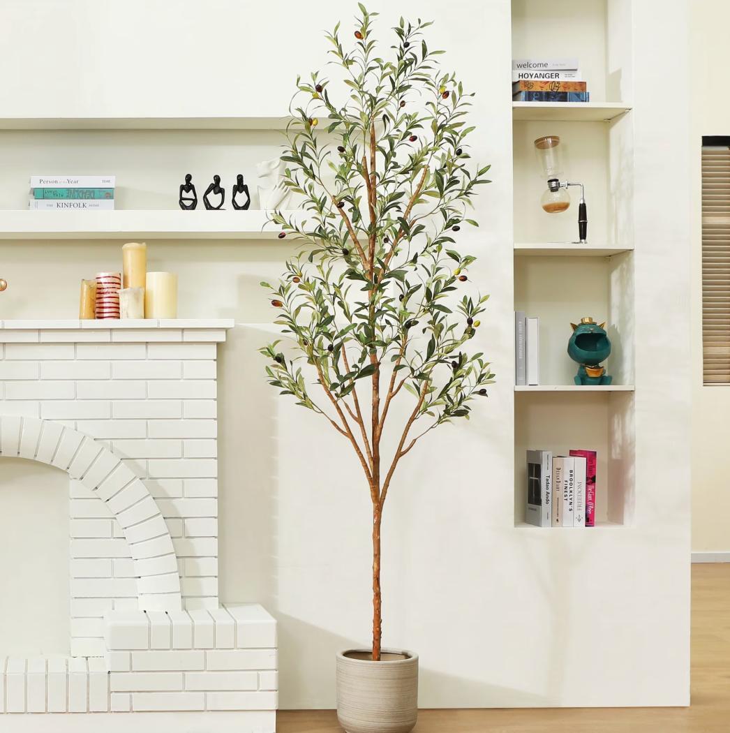 Artificial Olive Tree Lifelike Faux Potted Plant for Home, Bedroom & Office Decor