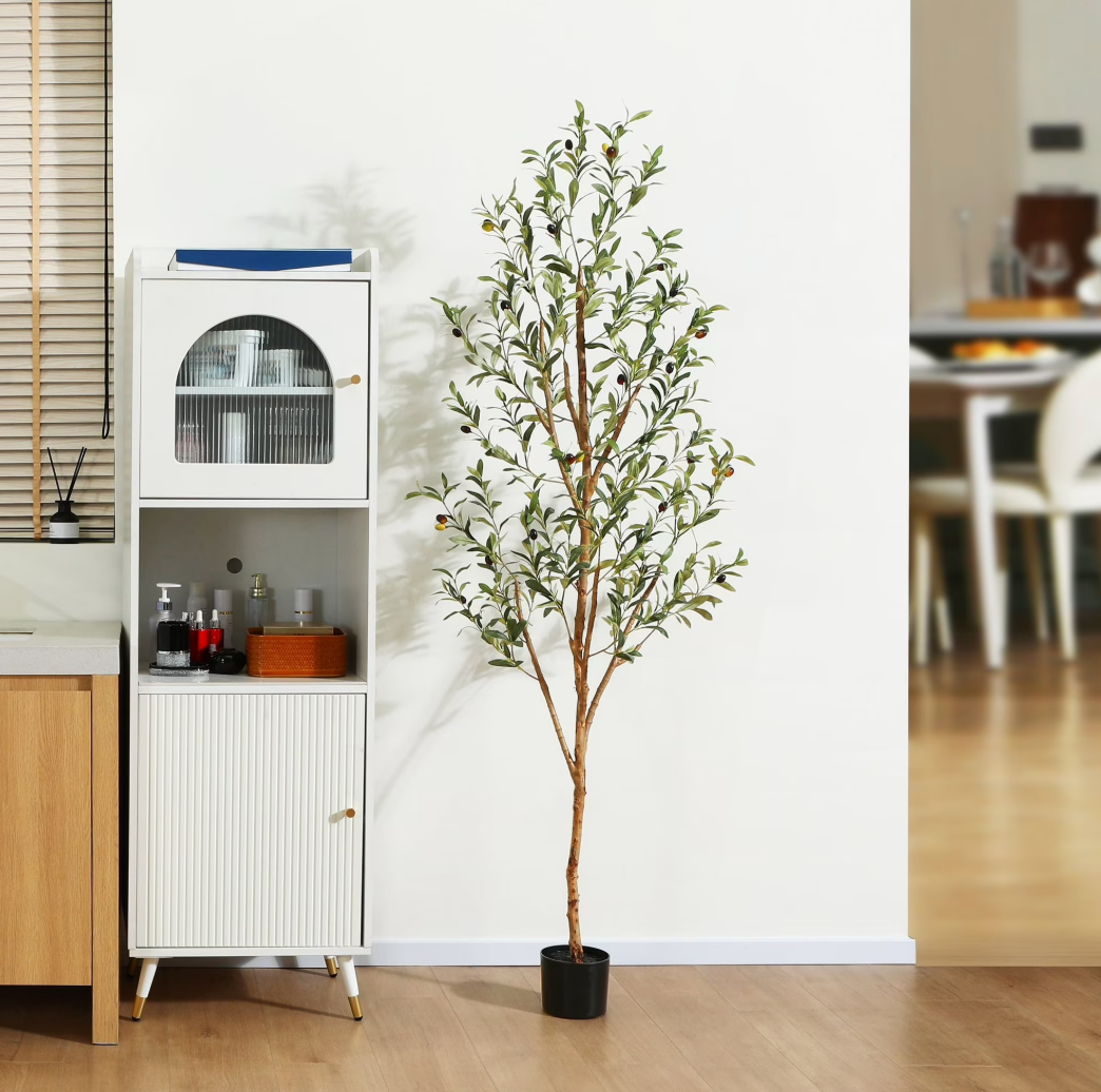 Artificial Olive Tree Lifelike Faux Potted Plant for Home, Bedroom & Office Decor