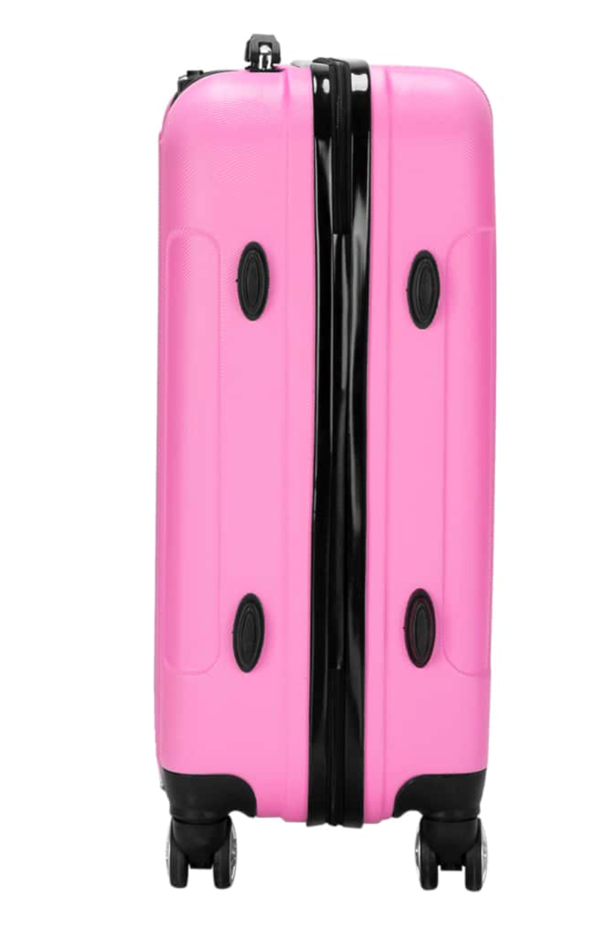 3-Piece Pink Hardside Lightweight Luggage Set – Spinner Wheels, TSA Lock Suitcases 20″/24″/28″ for Travel