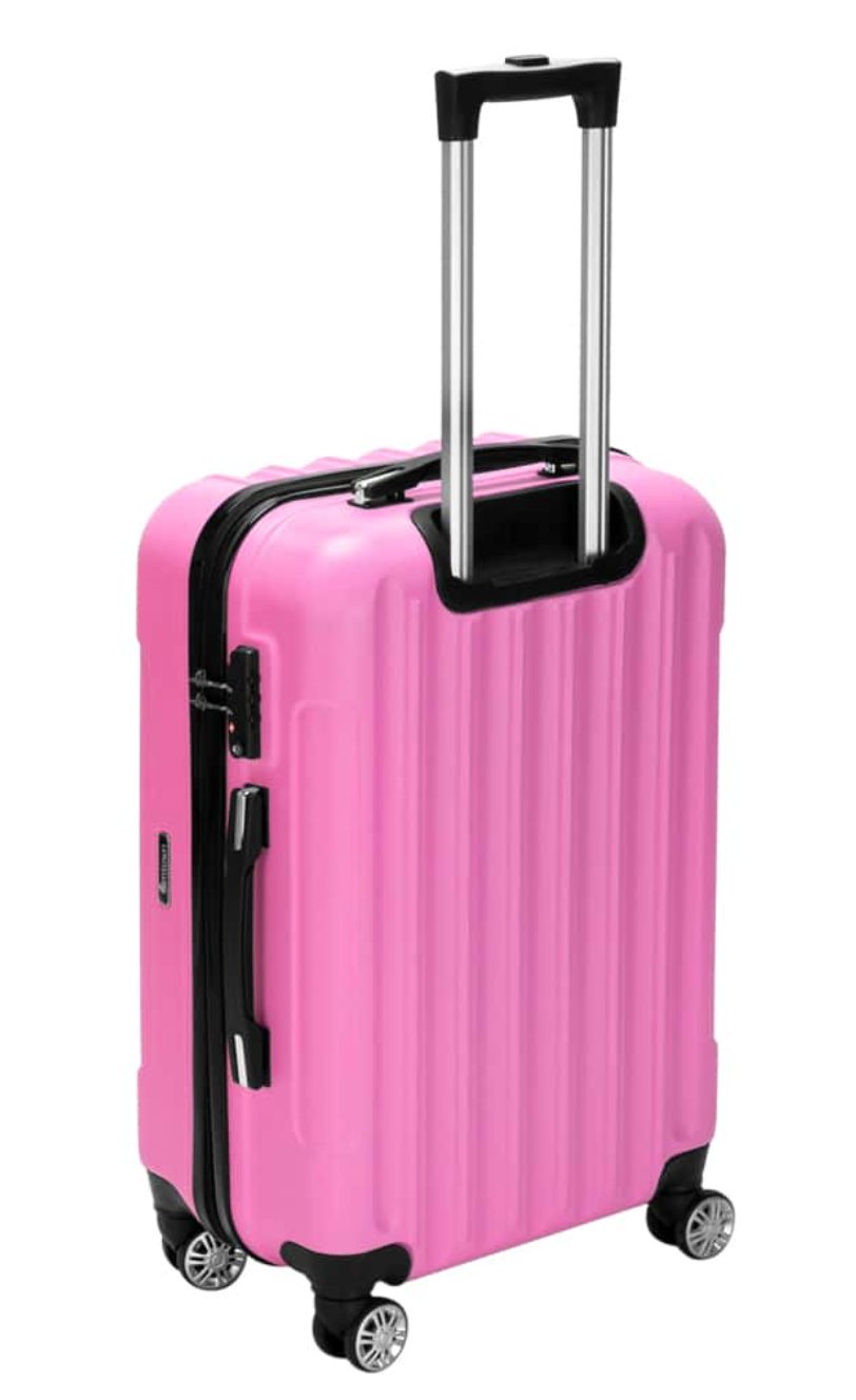 3-Piece Pink Hardside Lightweight Luggage Set – Spinner Wheels, TSA Lock Suitcases 20″/24″/28″ for Travel