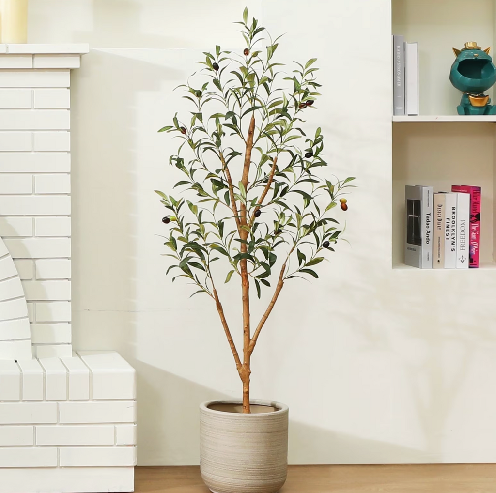 Artificial Olive Tree Lifelike Faux Potted Plant for Home, Bedroom & Office Decor