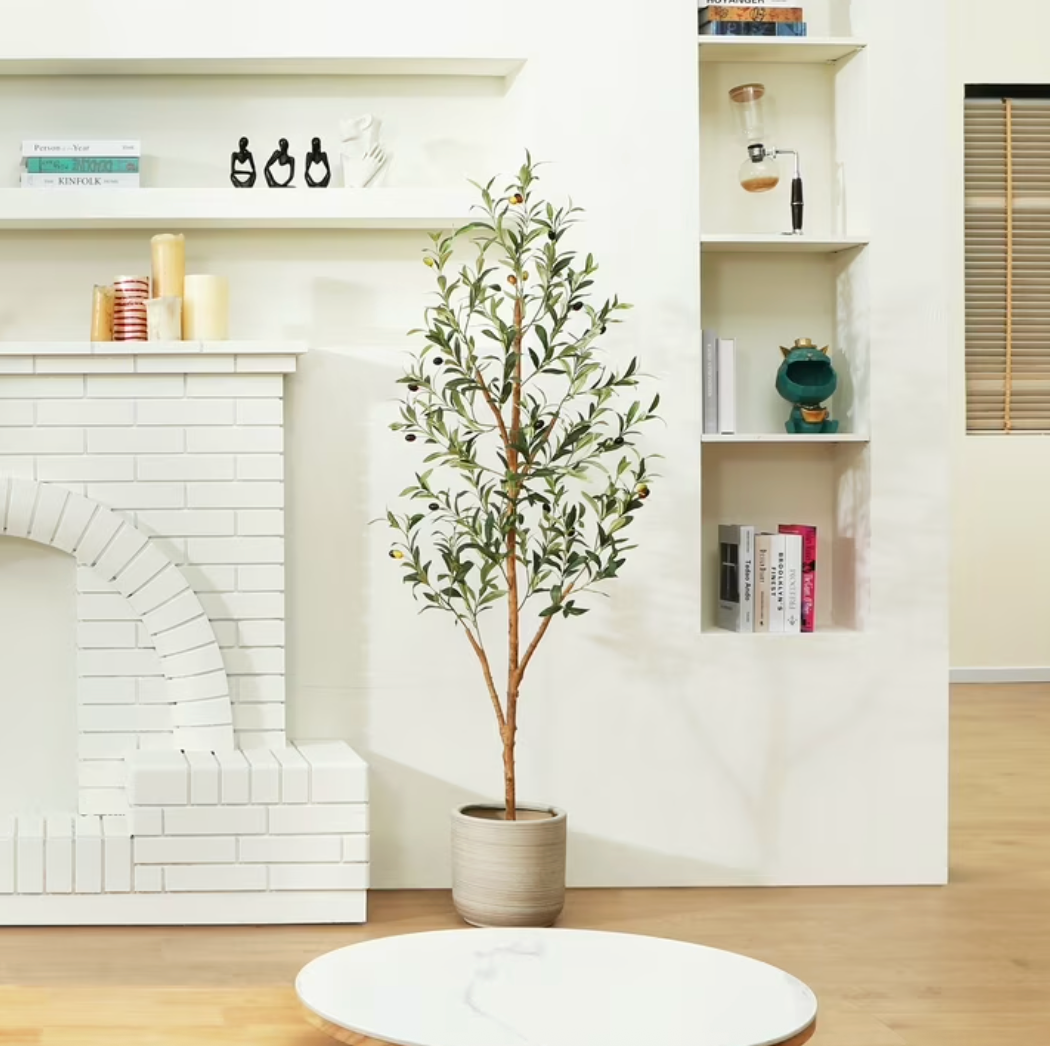 Artificial Olive Tree Lifelike Faux Potted Plant for Home, Bedroom & Office Decor