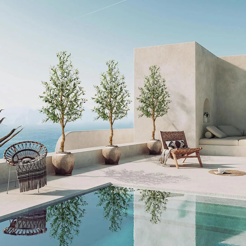 Artificial Olive Tree (4 ft/5 ft/6 ft) – Lifelike Faux Potted Plant for Home, Bedroom & Office Decor